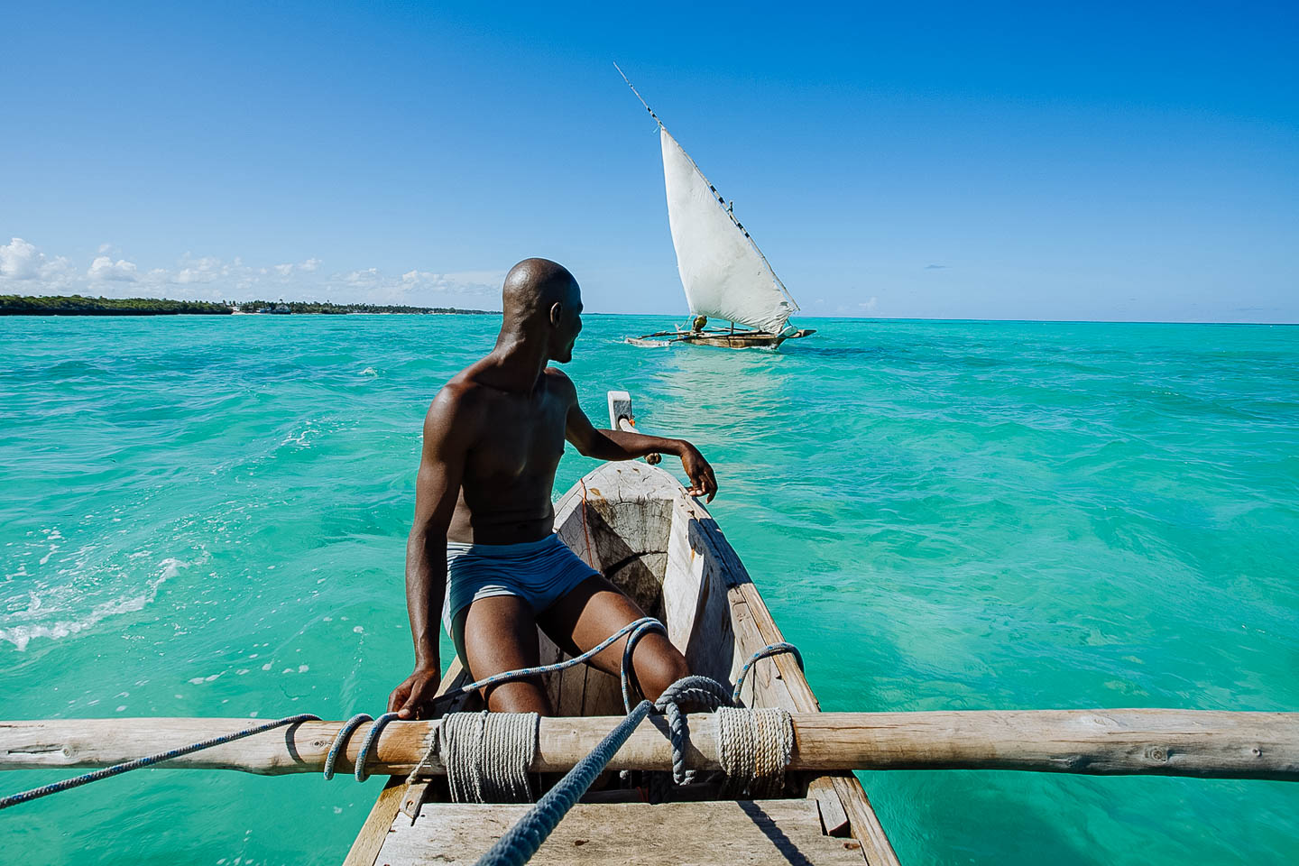 Zanzibar Dhow Sailing Sea Sunny Boat Cruise Indian Ocean Islands