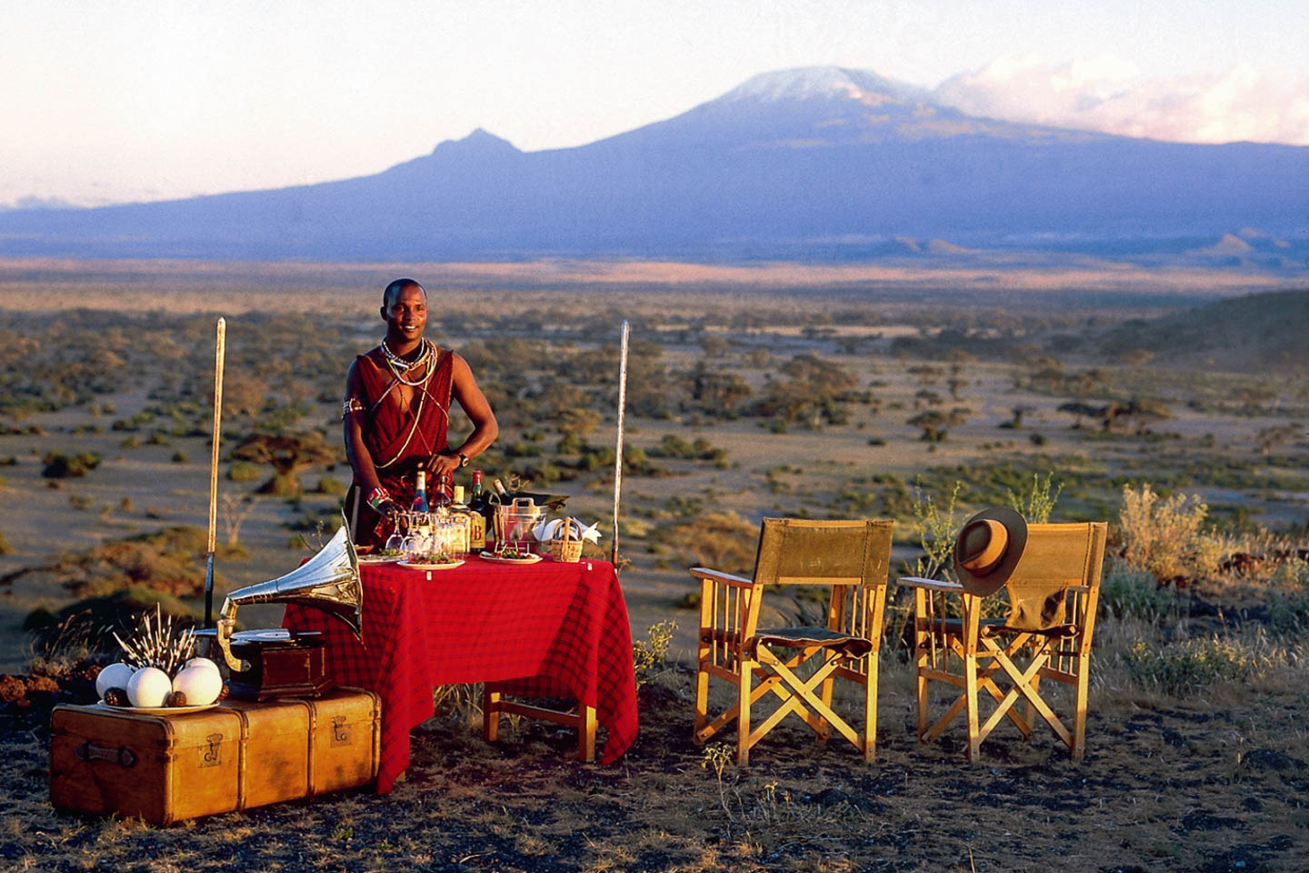 christmas safari sundowner kilimanjaro footsteps hemmingway kenya