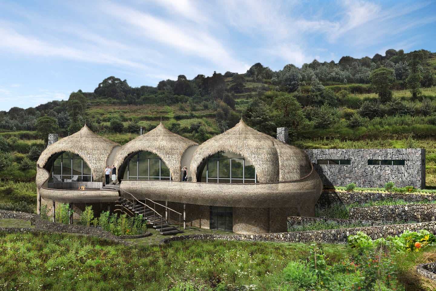 African safari lodges bisate lodge volcanoes national park rwanda