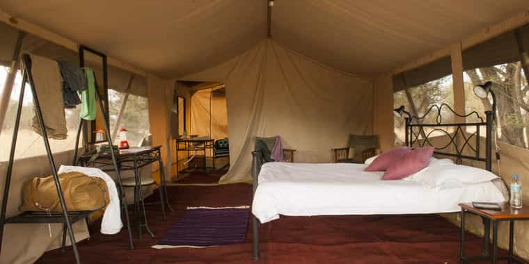 Tent interior 
