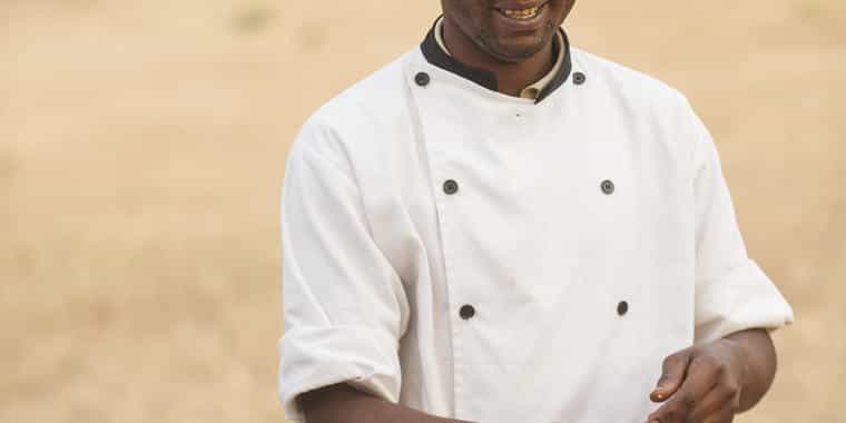 Chef cooking breakfast