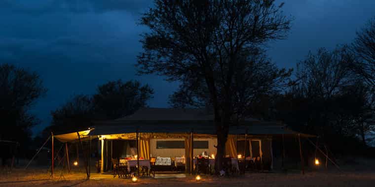 View mess tent at dawn