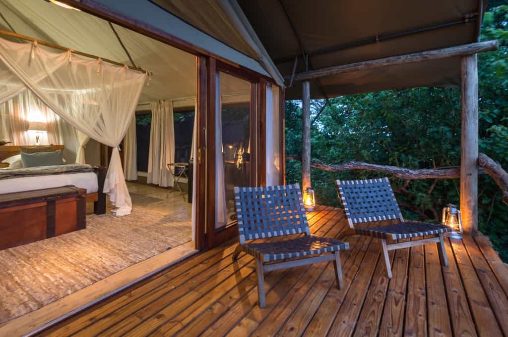 Guest tent and deck