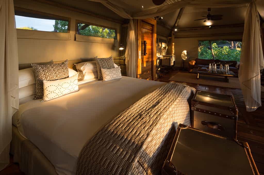 Large guest tent interior