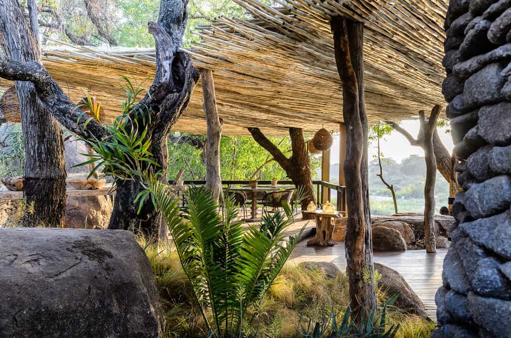 Singita Boulders Lodge - outdoor dining