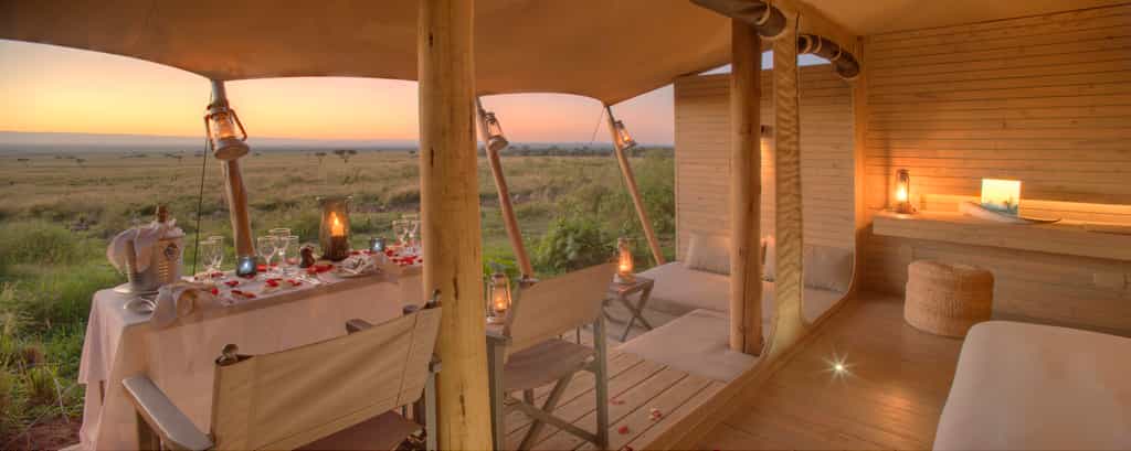 Private room dinner at Kichwa Tembo Tented Camp