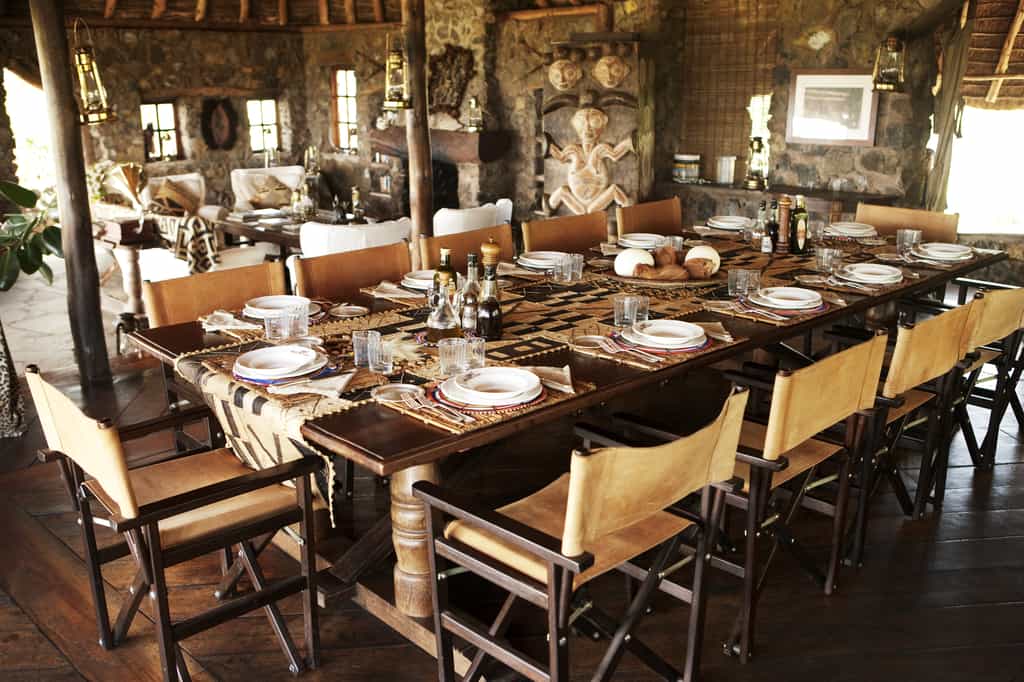 Enjoy a stunning view of Mount Kilimanjaro whilst conversing over some wine and enjoying a meal with other guests.