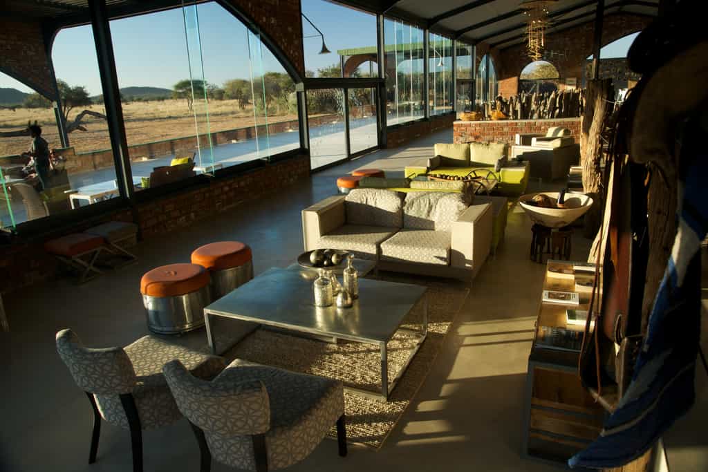 Okonjima Plains Camp view from the "Barn" outside 