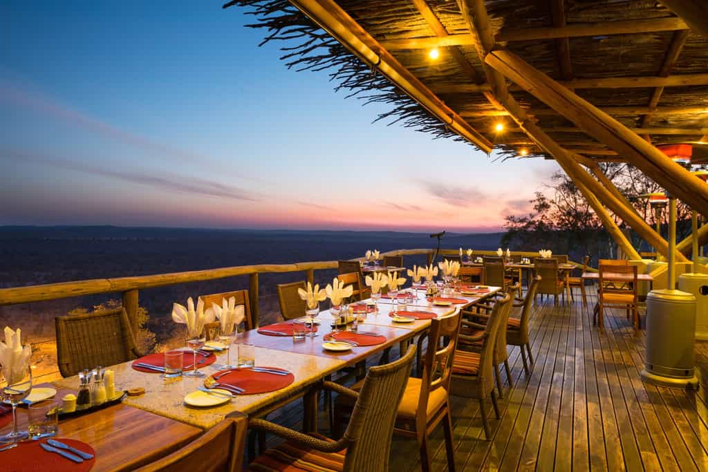 Dinner on the viewing deck