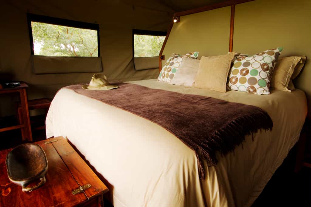 The tent interiors are all ensuite, large and airy 
