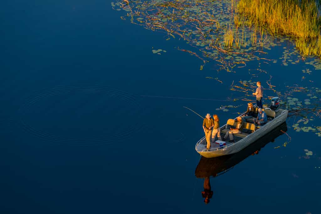 Fishing, from boat or land, is a hugely popular pastime with both riding and non-riding guests  