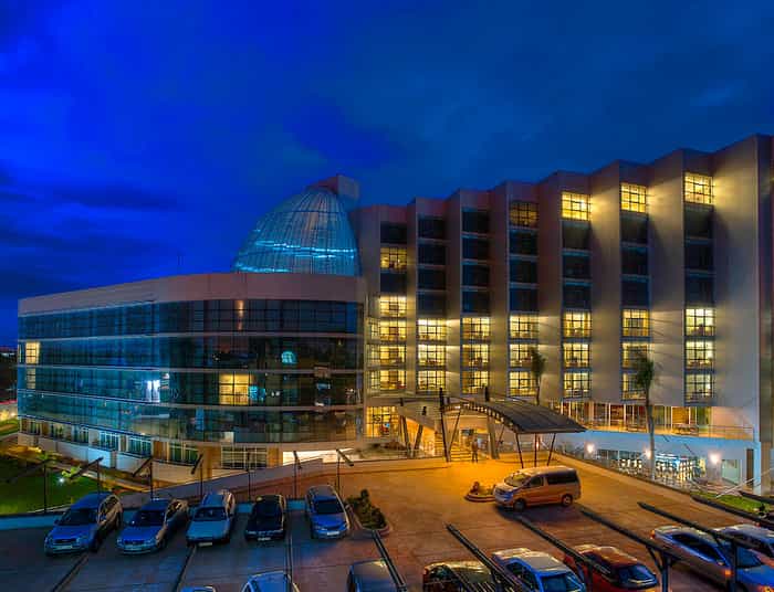 Modern architectural design which makes use of natural lighting during daytime in all public areas as well as rooms