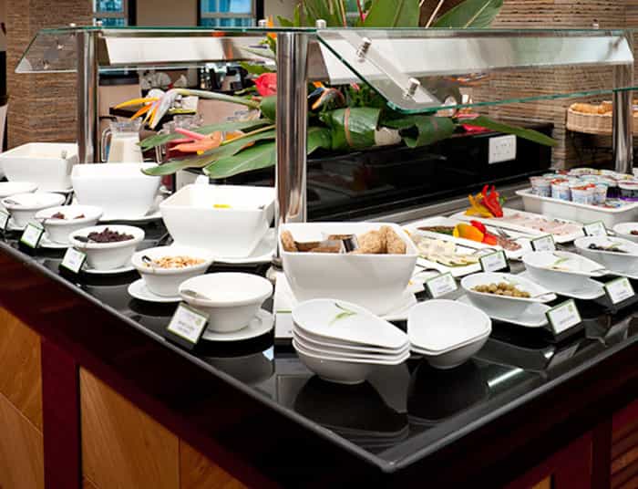 This is the main restaurant serving buffet breakfast, lunch and dinner.