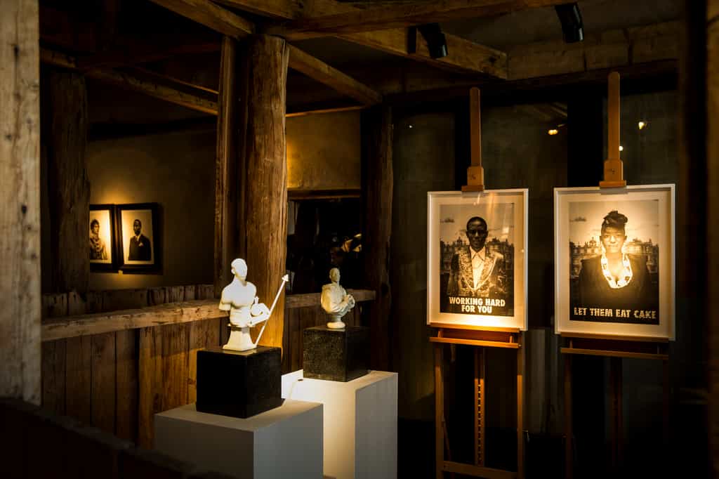 Art display in the Stables