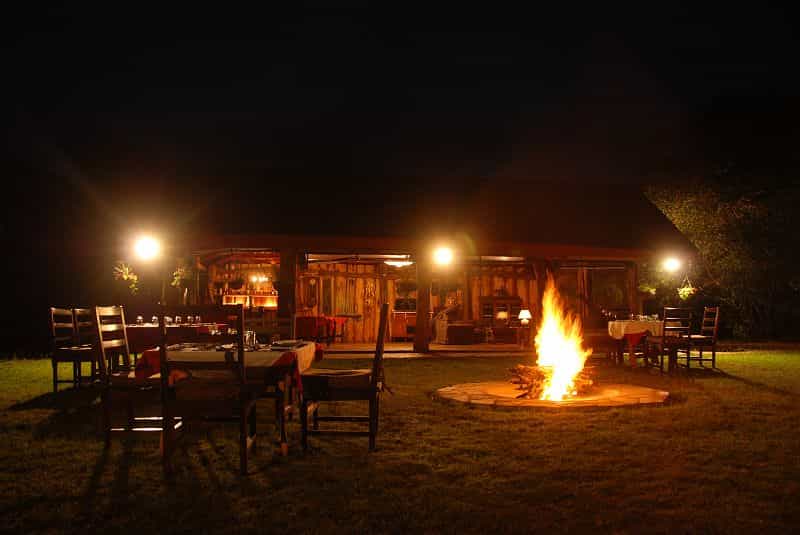 Well lite up dinning area