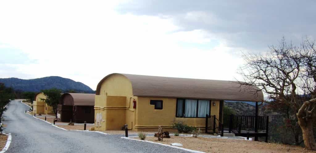 One of the chalets facing east on top of the ridge.