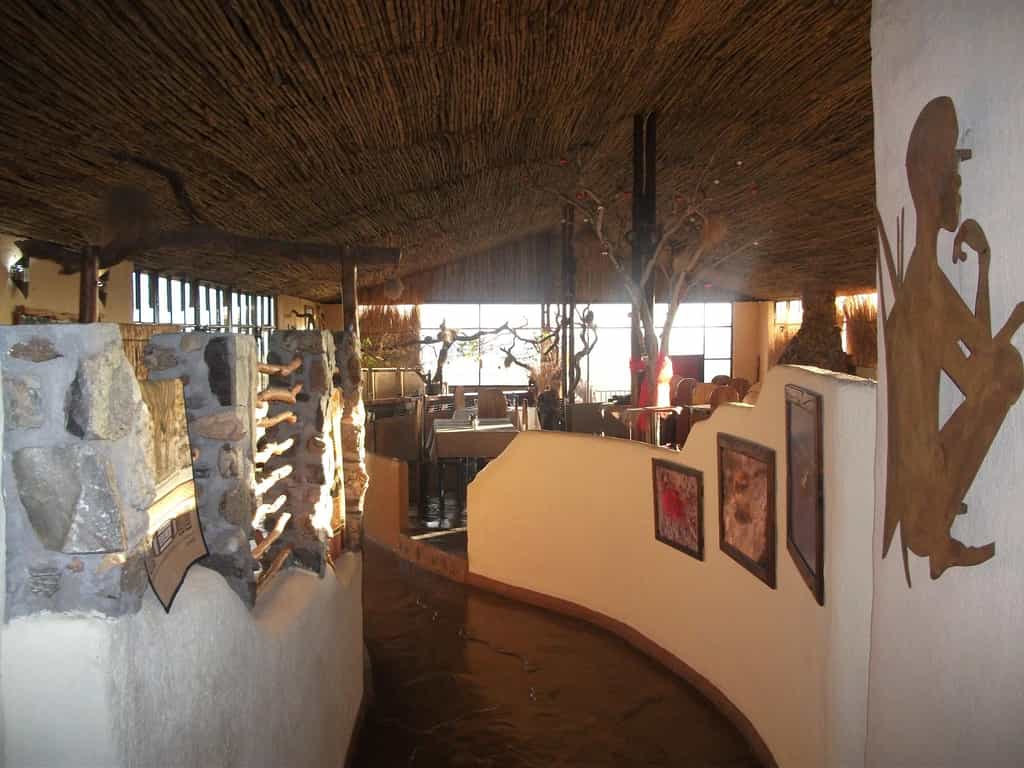 View of the entrance to the main building.