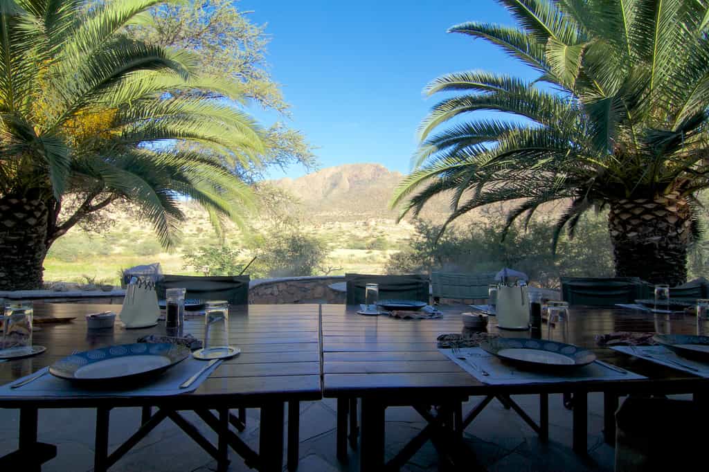 Enjoy breakfast with panoramic views