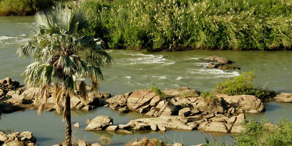 The rapids of the Kunene River