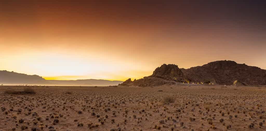 Sunset at Desert Quiver Camp 