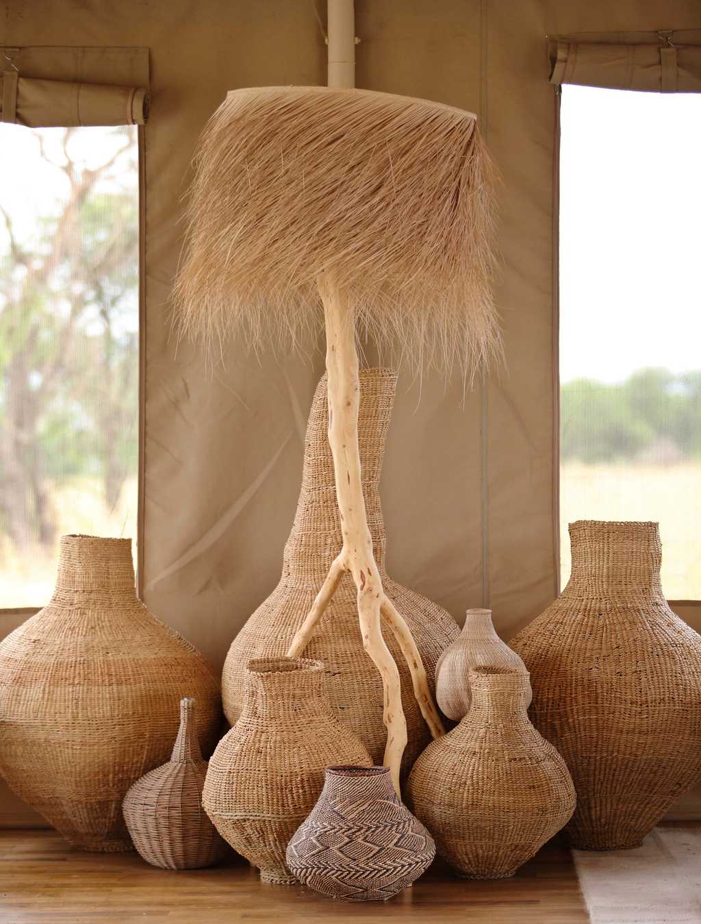 The tents are beautifully furnished in a contemporary style