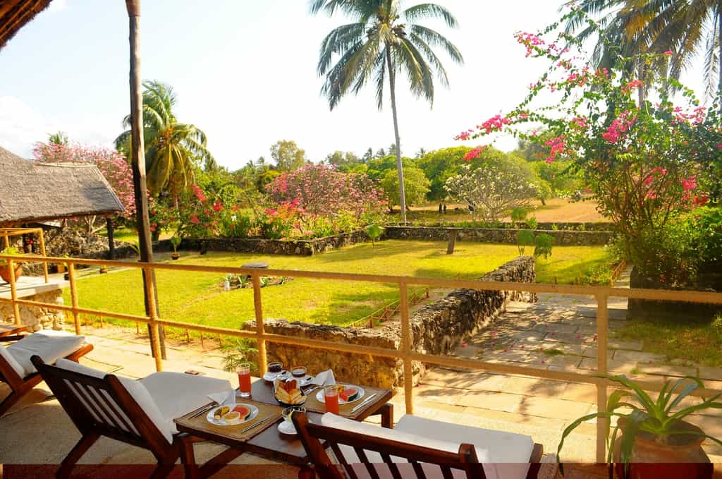 Mafia Island Lodge gardens
