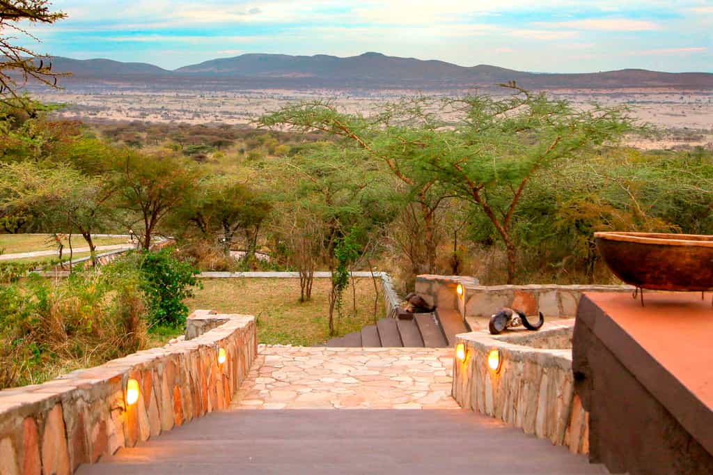 The uninterrupted view of the Serengeti as seen from the grounds of Buffalo Luxury Camp