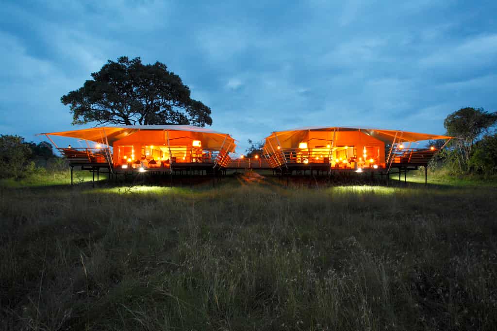 these are two full size tents next to each other and linked with a bridge