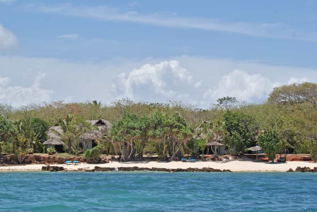 The lodge seen from the sea