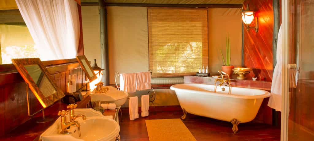 Romantic Bathroom with Ball and Claw Bath