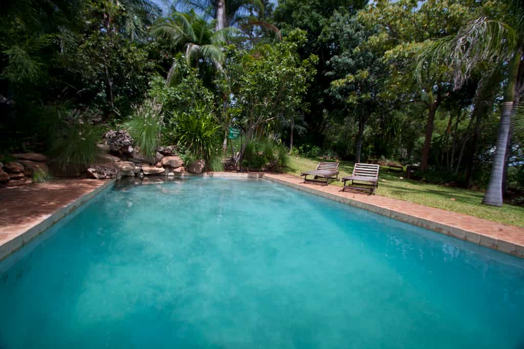 The swimming pool at Gorges Lodge