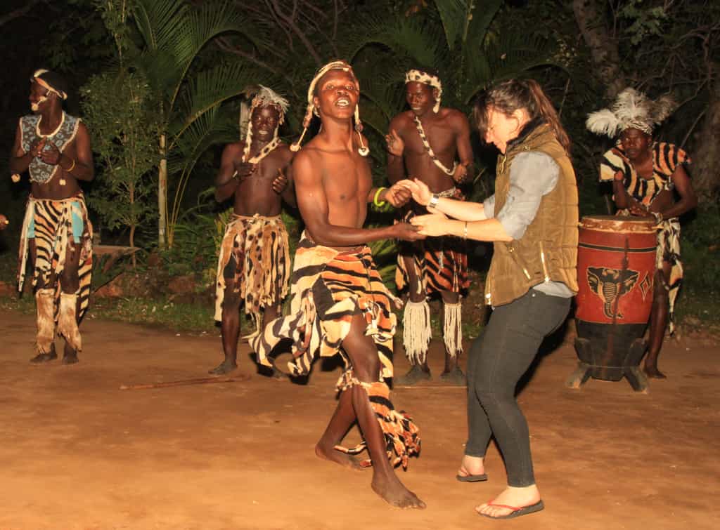 Guests getting involved with the team of performers