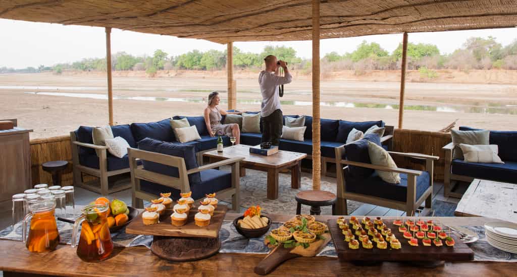 Interior of one of the chalets at Kaingo Camp