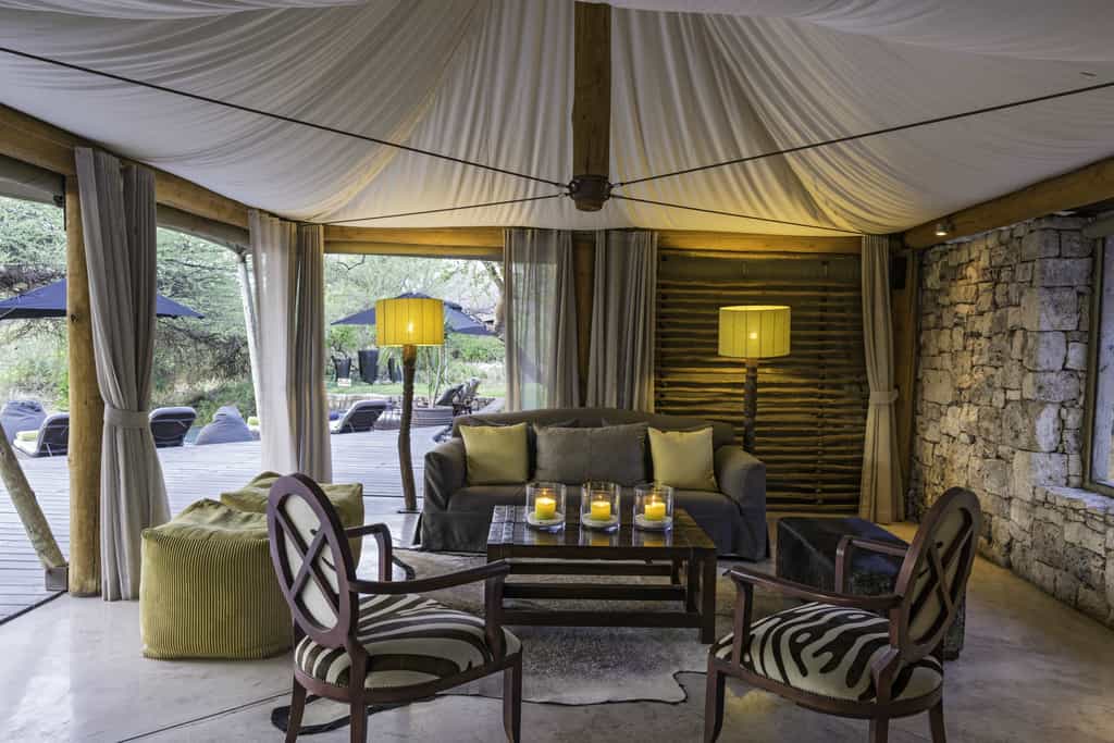 Guest areas at Onguma Tented Camp