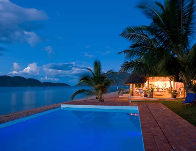 Lakeside infinity swimming pool overlooking majestic Lake Malawi 