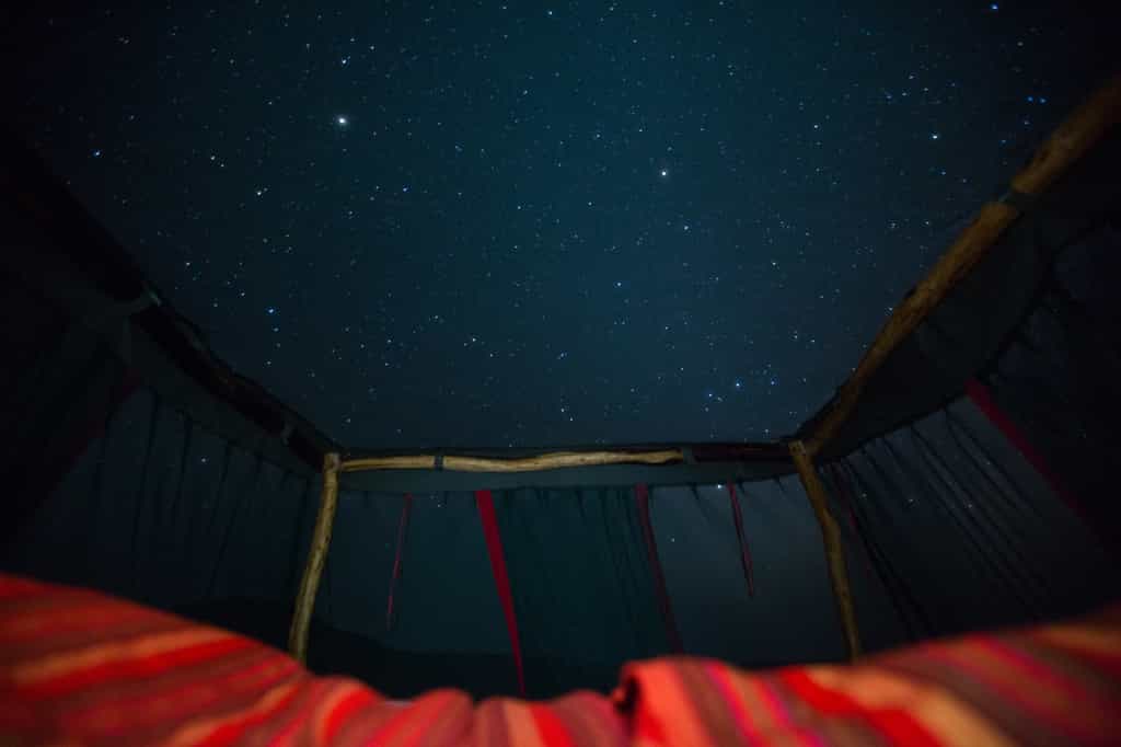 Sleeping under the African night sky