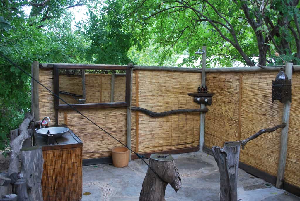 Standard Tent Outside Bathroom