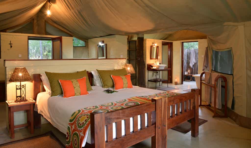 Comfortable and spacious tented suites at The Hide Safari Camp