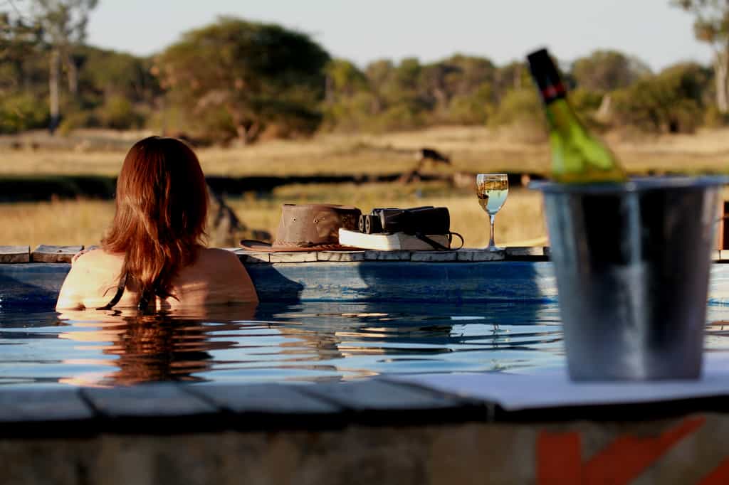 Enjoy general game viewing from the lodge swimming pool