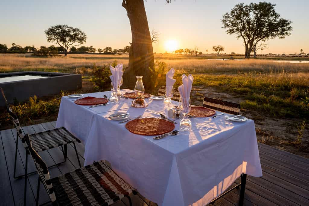 Dining overlooking the pan