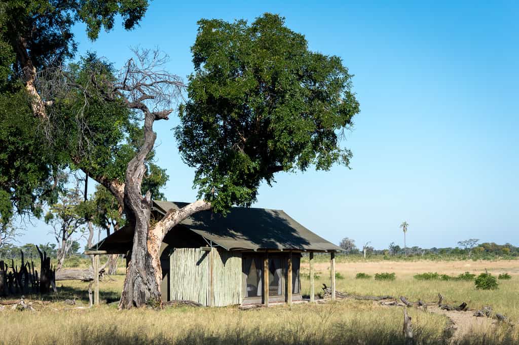 Guest tent overlooks the plain