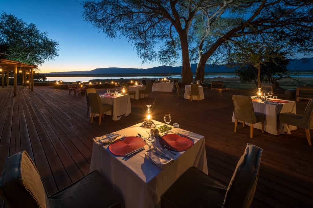 Balmy weather allows for dining under the stars most evenings