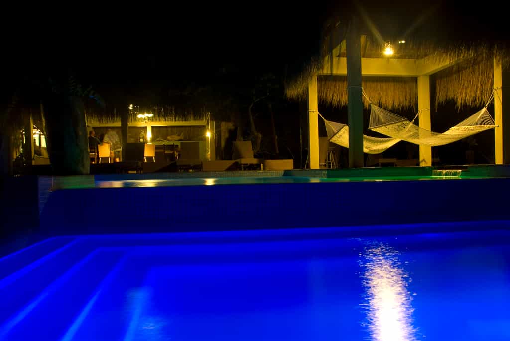 Pool Area at Night