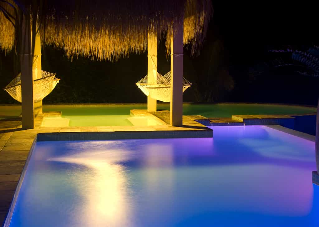 Pool Area at Night