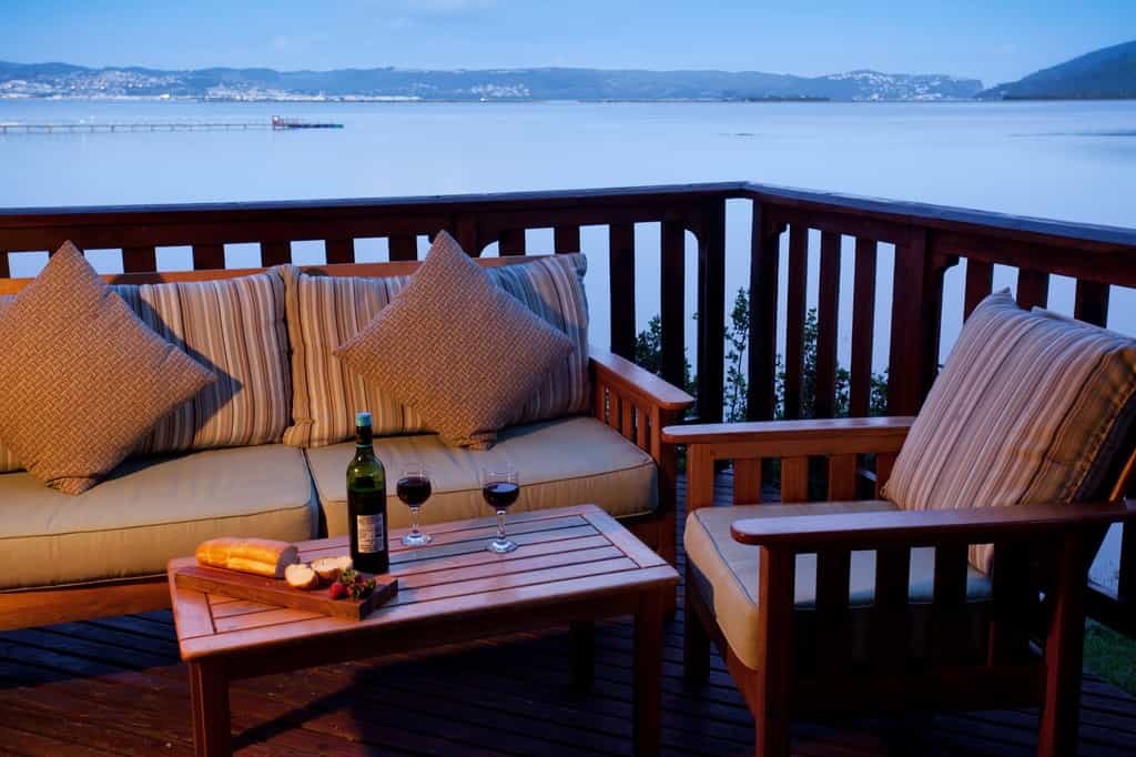 Sit and relax on the wrap around deck