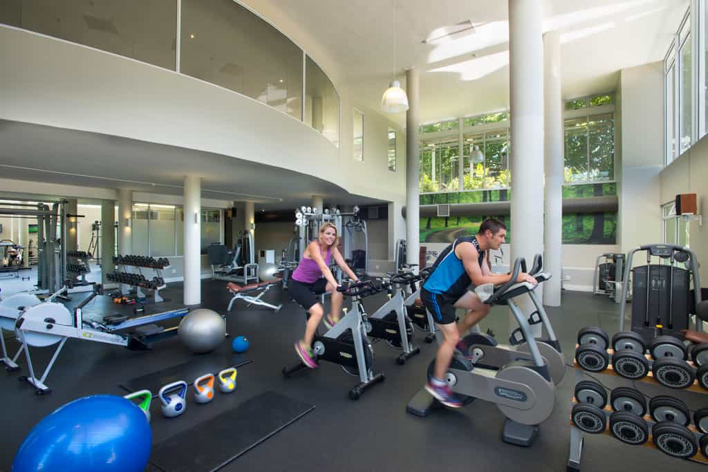 The Gymnasium, previously located adjacent to the Fancourt Spa, has moved to the Leisure Centre and has tripled in size to accommodate a much wider spectrum of cardio and weight-bearing equipment. It boasts Technogym equipment and a separate Aerobics Studio, as well as spacious Mens and Ladies Locker Rooms offering the last word in luxury and comfort, with its own sauna and a lounge area.