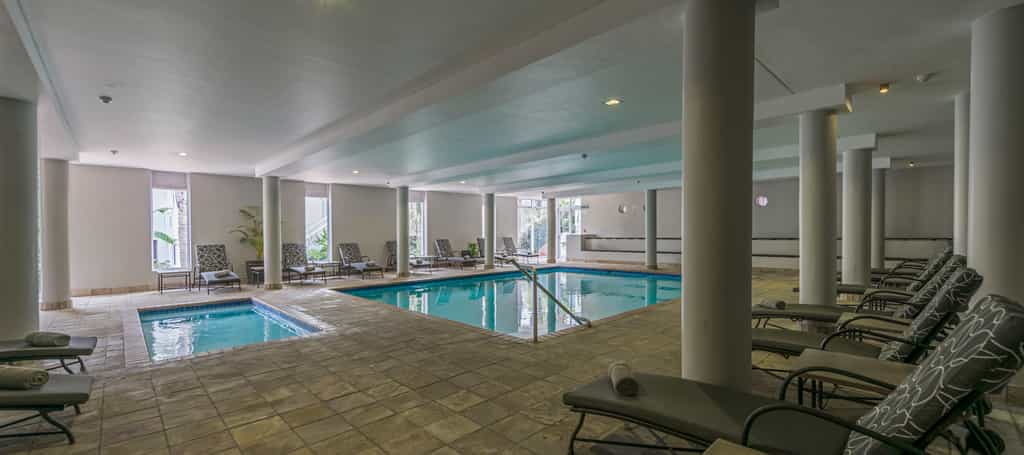Family can enjoy the indoor heated pool