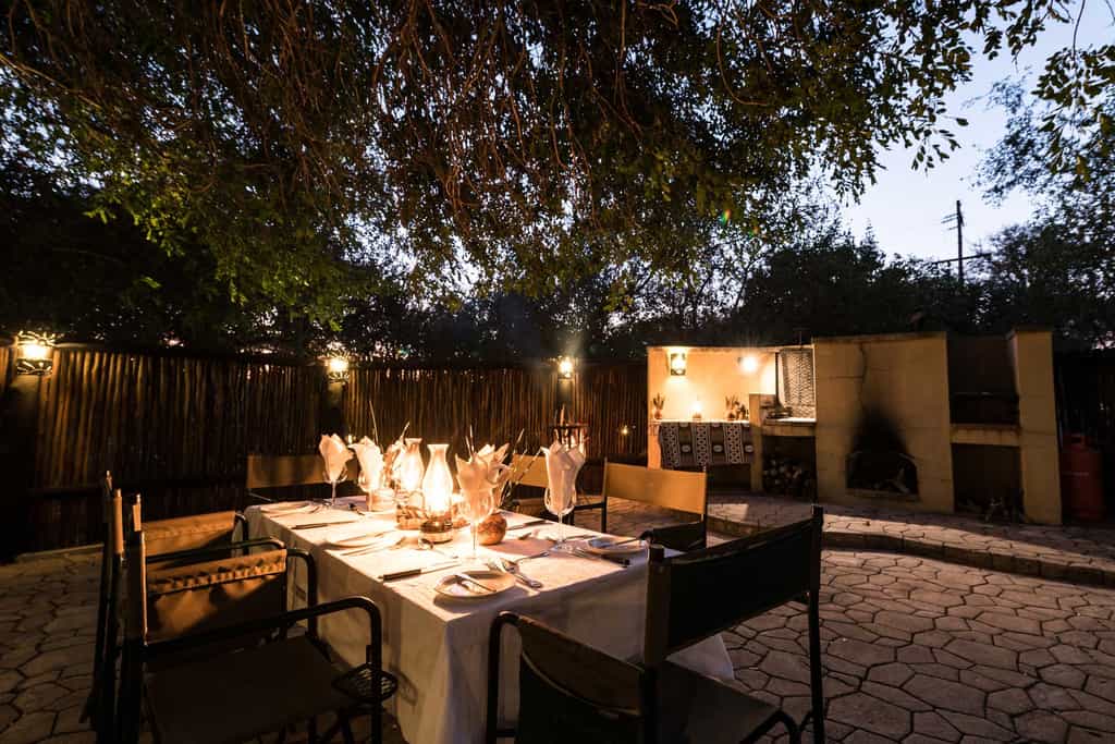 Boma set up for dinner