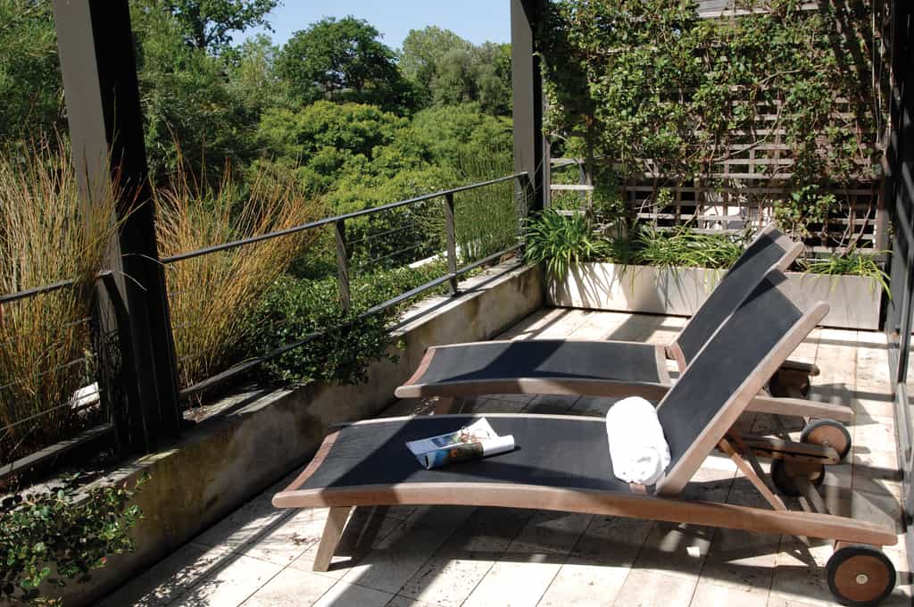 enjoy the view of the river from your balcony