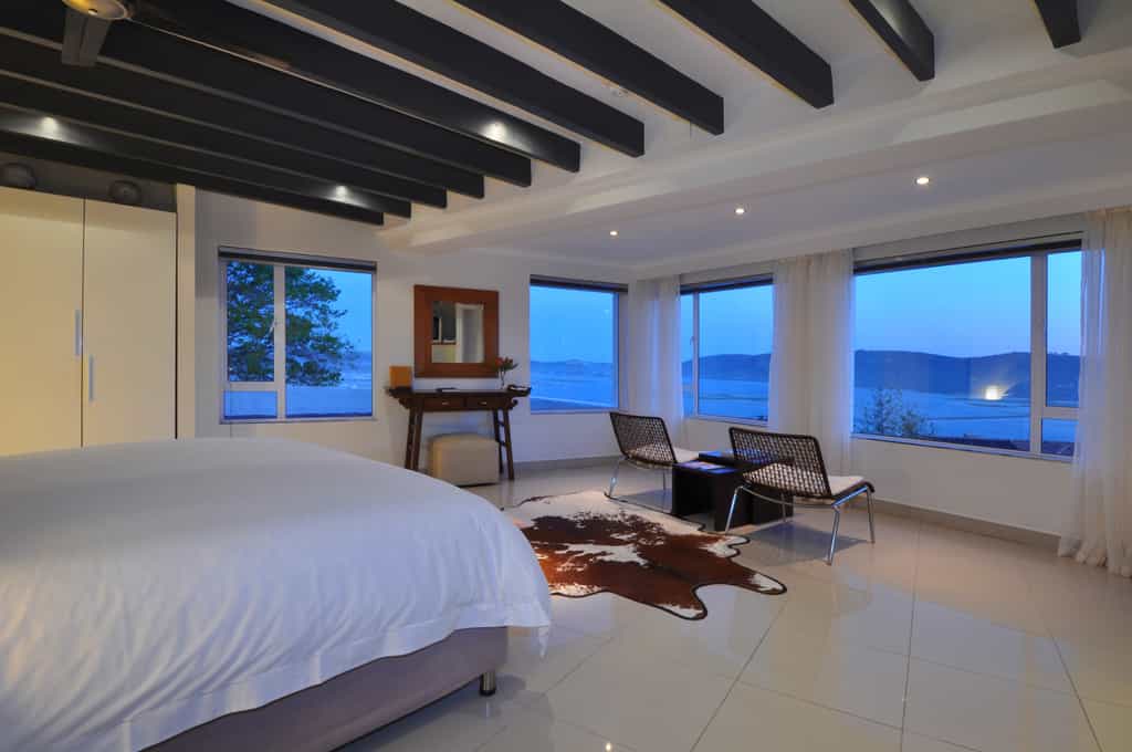 The suites are wonderfully roomy and all have a fantastic view over the lagoon of Knysna.
